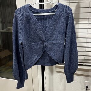 Gianni Bini Navy V-Neck Sweater